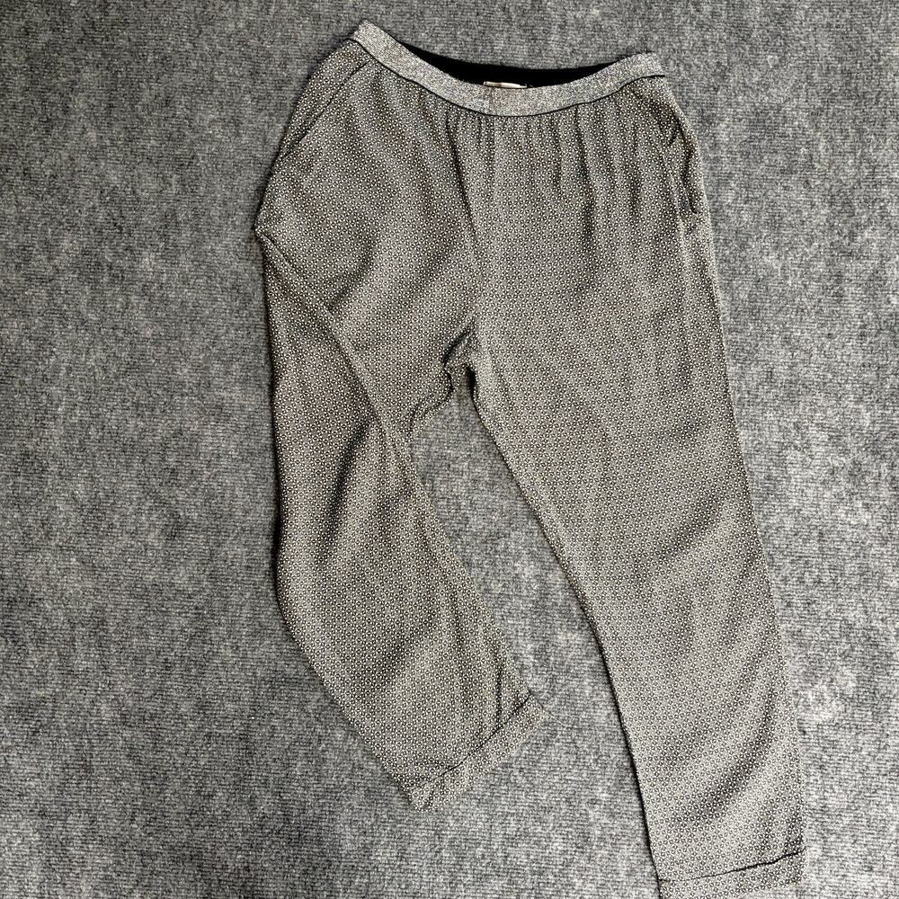 Zara Girls Gray Print Cropped Lounge Pants Pull On Pockets Size 13/14 164